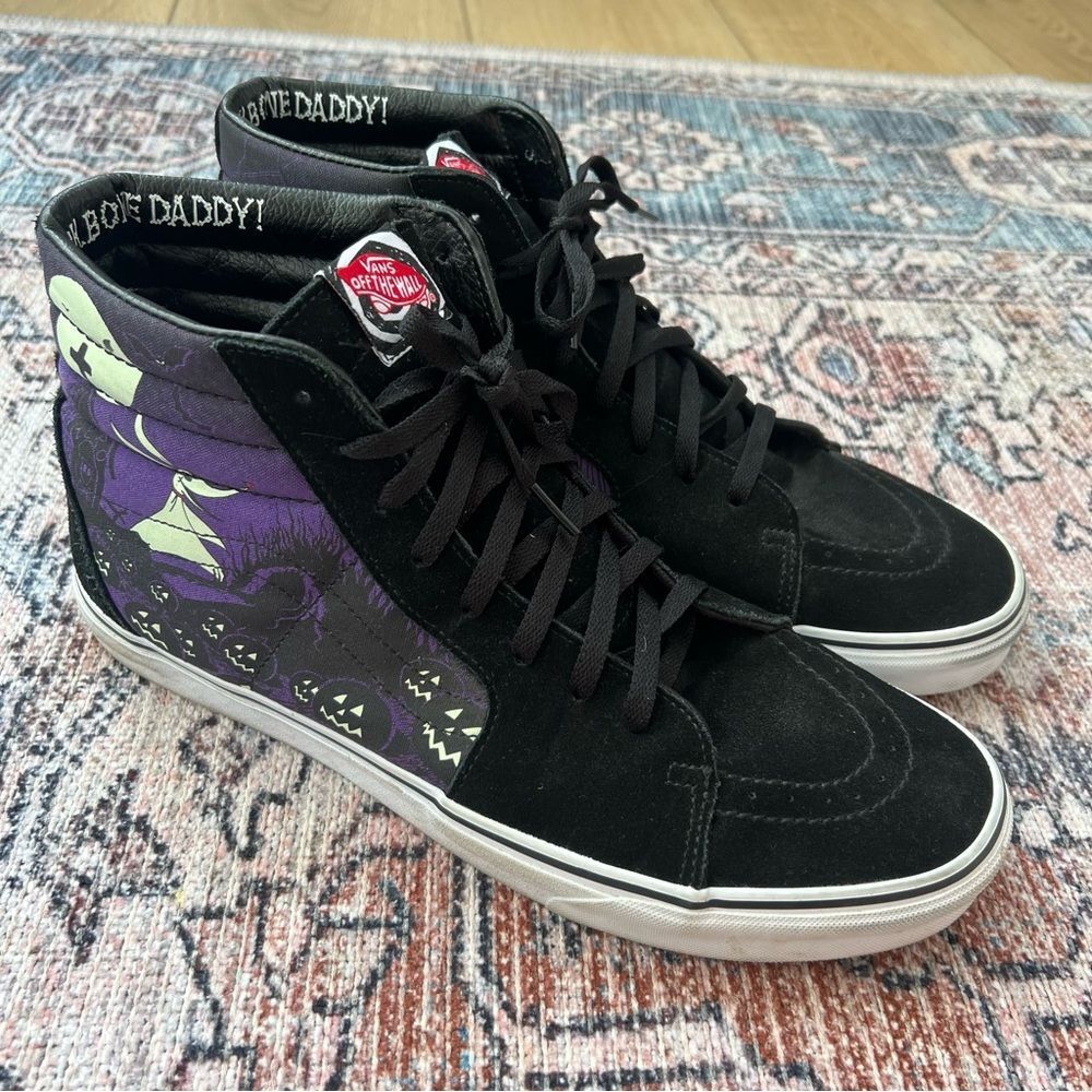 Vans Sk8-Hi Black & Purple Halloween Graphic High-Top Sneakers